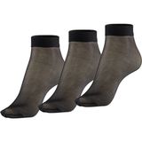 Bonny Silver Koku Yapmayan Soket Ince Siyah Gümüş Çorap 3'lü Paket - Standart