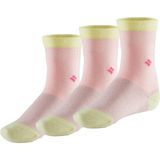 Bonny Silver Koku Yapmayan Soket Kız Çocuk Pembe Sarı Gümüş Çorap 3'lü Paket - Pembe - Sarı - 27 - 30