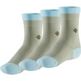 Bonny Silver Koku Yapmayan Soket Kız Çocuk Yeşil Mavi Gümüş Çorap 3'lü Paket - Yeşil - Mavi - 31 - 34