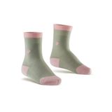 Bonny Silver Koku Yapmayan Soket Kız Çocuk Yeşil Pembe Gümüş Çorap Yeşil Pembe 5-8 Yaş