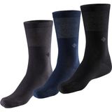 Bonny Silver Soket Erkek Karışık Gümüş Çorap 3'lü Paket - Renkli - 43 - 46
