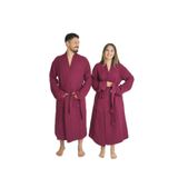BONPERLA %100 Pamuk Muslin Kimono Bornoz, Sabahlık, Yumuşak Bornoz, Türk Lüks Uzun Kaftan, Üniseks, Bej (L/XL, Bej) (L/XL, Bordo), Bordo, 14-66