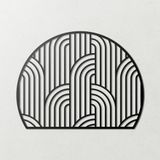 BONPERLA Art Deco'dan İlham Alan Metal Duvar Sanatı - Modern Çağdaş Ev Dekoru için Yarım Daire Geometrik Kemer Tasarımı (74,9 x 56,9 cm)