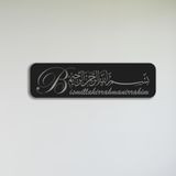 BONPERLA Bismillah Duvar Sanatı, Metal Duvar Sanatı, İslami Duvar Dekoru, Ev Ofis Oturma Odası Dekorasyonları, Metal Basmalah Tabelası (Siyah, 99 cm U x 28 cm G, Bsm)
