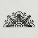 BONPERLA Geometrik Yarım Mandala Metal Duvar Dekoru - Sakin Mekanlar için Çağdaş Ruhani Sanat - Eşsiz Ev Hediyesi - Yoga Meditasyon Odası Manevi Ev Dekoru (89,9 x 45 cm)
