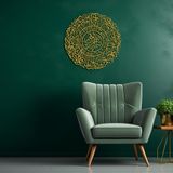 BONPERLA Kafirun Suresi Duvar Tabelası, İslami Duvar Sanatı, Metal Duvar Dekoru, Ev Ofis Oturma Odası Dekorasyonları, Müslüman Yeni Eve Taşınma Hediyesi (Altın, 28" U x 28" G, Kafirun)