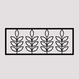 BONPERLA Minimalist Yaprak Desenli Metal Duvar Sanatı - Çağdaş Botanik Siluet Dekor - Organik Modern Ev Dekorasyonu (74 cm x 30 cm)