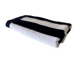 BONPERLA Plaj Büyük Havlu, Havuz ve Plaj, Cabana Çizgili Tek Taraflı Havlu ve Tek Taraflı Kadife 81 cm x 177 cm Mavi Beyaz (1)