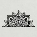BONPERLA Yarım Mandala Metal Duvar Sanatı Dekoru - Yoga Meditasyon Odası için Karmaşık Bohem Tasarımı Manevi Ev Dekoru - Lotus Çiçeğinden Esinlenen Çakra Duvar Askısı (118 x 59 cm)