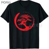 Bonsai Ağacı Japon Unisex T-Shirt model8 - Siyah