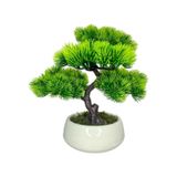 Bonsai Dekoratif Yapay Ağaç Yeşil Bonzai 35 30cm