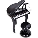 Bontempi / Elektronik Kuyruklu Piyano Mikrofon ve Tabure, Işık Efektleri, 5 Ses, 4 Ritim, 19 Şark