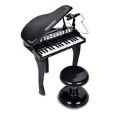 Bontempi | Elektronik Kuyruklu Piyano Mikrofon ve Tabure, Işık Efektleri, 5 Ses, 4 Ritim, 19 Şarkı, 53 x 40 x 32 cm