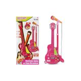 Bontempi Pembe Rock Gitarı, Ayaklı Mikrofonlu, 5 Ritimli Elektronik Müzik Seti, 3+ Yaş