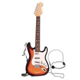 Bontempi | Rock On - Mikrofonlu Kablosuz Elektronik Rock Gitar, Omuz Askısı ve Önceden Kaydırılmış Şarkıları, 67 cm