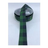 Bontex Hediye Paketleme Yeşil Siyah Ekoseli Koton Kurdele 1 Metre En 2,5 Cm – Kurdele – Kurdele