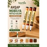 Bontia Ahşap Mobilya Rötuş Kalemi 3'lü Set Çizik Giderici Tamir Kalemi Açık Meşe Koyu Meşe Ceviz Masa Dolap Kapı Parke Onarım Kalemi