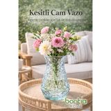 Bontia Kesitli Cam Vazo – Şık Dekoratif Çiçek Vazosu | Modern Tasarım, Dayanıklı Cam