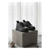 BonuStep CloudLift Kadın Siyah Gizli Topuk Bağcıklı Sneaker Günlük Rahat Spor Ayakkabı Boy Uzatan 8 cm