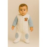 Bony Socks Bebek Teddy Desenli Peluş Tulum Mavi - 300Mavi - 3 - 6 Ay