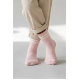 Bony Socks Çizgili Koyu Pembe Kız Çocuk Soket Çorap - 2-3 Yaş - Açık Pembe
