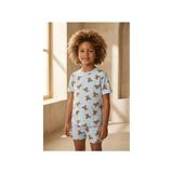 Bony Socks Çocuk Teddy Desenli Paketli Şortlu Pijama Takımı - Mavi - 2 - 4 Yaş