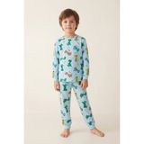 Bony Socks Erkek Çocuk Dinozor Desenli Pijama Takımı - 4