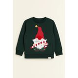 Bony Socks Erkek Çocuk Santa Claus Yılbaşı Temalı Sweatshirt Pijama Üstü Yeşil - 4 - 5 Yaş