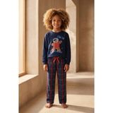 Bony Socks Erkek Çocuk Snowboard Sweatshirt Pijama Üstü Lacivert - 2 - 3 Yaş
