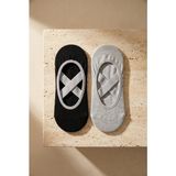 Bony Socks Kadın 2'li Asta Yoga / Pilates Çorabı Siyah / Gri Melanj - 39 - 42 - Siyah - Gri Melanj