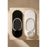Bony Socks Kadın 2'li Asta Yoga / Pilates Step Çorap Siyah / Beyaz - Siyah - Beyaz