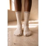 Bony Socks Kadın Örgü Desenli Soket Çorap Latte