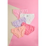 Bony Socks Kız Çocuk Taş Detaylı 5 li Paket Slip Külot Çok Renkli - 2