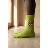 Bony Socks Unisex Desenli Yeşil Soket Çorap - 39 - 42
