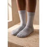 Bony Socks Unisex File Örgülü Soket Çorap Gri - 39 - 42 - Grey