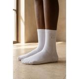 Bony Socks Unisex K&b Nakışlı Soket Çorap Beyaz - 39 - 42