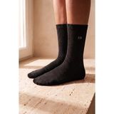 Bony Socks Unisex K&b Nakışlı Soket Çorap Siyah - 39 - 42