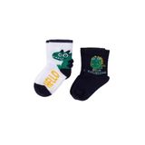 Bony&Katia 2 Li Paket Teal Tales Dinazor Bebek Çorap Lacivert/Beyaz,6-12 Ay