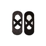 Bony&Katia 2'Li Paket Asta Yoga Pilates Çocuk Görünmez Çorap,9-12 Yaş Black Lurex