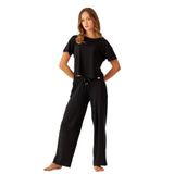 Bony&Katia Kadın Siyah Renkli Luxury Bol Paça Pantolon,L