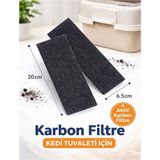 Bonypet Kapalı Kedi Tuvaletleri Için Koku Hapsetme Özellikli 2'li Karbon Filtre Dikdörtgen 20 x 6,5 cm