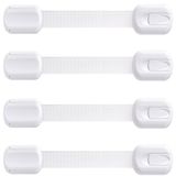 Booboo® (4 Paket) Çocuk Korumalı Buzdolabı Kilidi Buzdolabı Kapı Kilitleri | Bebek Dolabı Çekmecelerinizi, Bulaşık Makinenizi, Çöp Kovalarınızı ve Dolaplarınızı 3M Yapışkanlı Kilitli Koruyun | Kolay