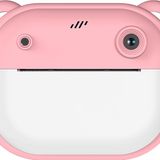 Bood 1080P HD Oyunlu Baskılı Dijital Fotoğraf Makinesi Çocuk Termal Resim Kağıt Yazıcı Kamera Pembe
