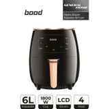 Bood 6L Airfryer | 1800W Ekstra Büyük Kapasite, LCD Ekranlı, 4 Modlu Yağsız Fritöz