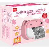 Bood B09QLTYMBH Çocuk Baskılı Fotoğraf Makinesi pembe