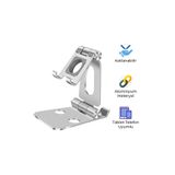 Bood Tt-26 Metal Telefon & Tablet Tutucu | Ayarlanabilir Açılı, Kaymaz Tabanlı, Masaüstü Stand