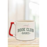 Book Club Babes Baskılı Kitap Kulübü Üyeleri Hediyelik Kulplu Kupa Bardak - Kırmızı