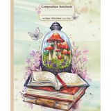 Book Lovers Mushroom Terrarium Notebook: College Ruled Composition Journal with 110 Pages, Aesthetic Book Lover Writing Journal, Reading Journal, Garden Log