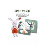 Bookids Publishing Fast Friends Rabbit Tufy İngilizce Hikaye, Etkinlik Kitabı ve Amigurumi Oyuncak