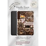 BookTok Vibes Co. Kahverengi Cozy Bookish Stickers Temalı Insert - Kindle ve Kobo E-Kitap Okuyucuları için Aksesuar Kartı